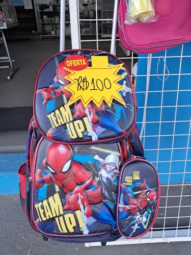 Kit Mochila Rodinha Homem Aranha