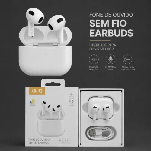 Fone de Ouvido sem fio Earbuds Kaidi