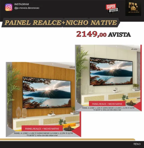 PAINEL REALCE E NICHO NATIVE