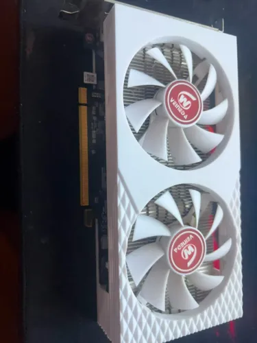 Placa de Vídeo RX 5600 XT 6GB Branca Dual Fan | Revisada | Aceito Trocas