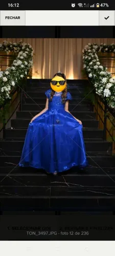 Vestido de formatura, tamanho veste de 10 a 12  anos , dependendo da criança 