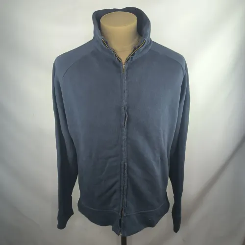 Jaqueta Zara moletom M azul marinho masculina 
