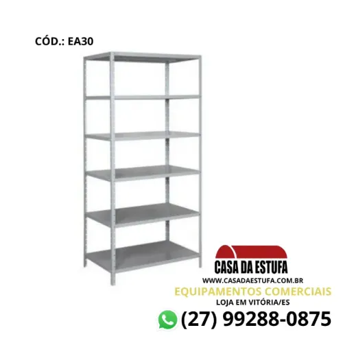 Estante de Aço 6 prateleiras, 30 cm - Amapa