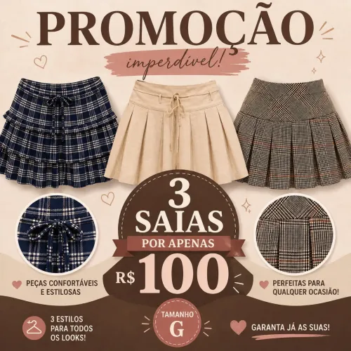 3 SAIAS POR APENAS R$100!