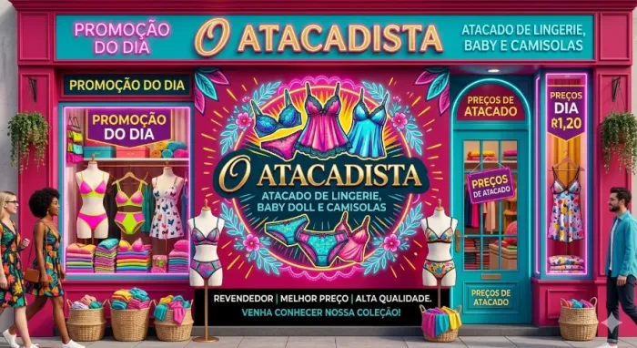Atacado em moda intima , praia , fitness e jeans
