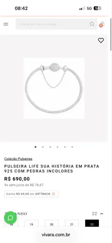 Pulseira Vivara berloques