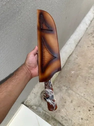 FACA TRILHO DE TREM DOURADA