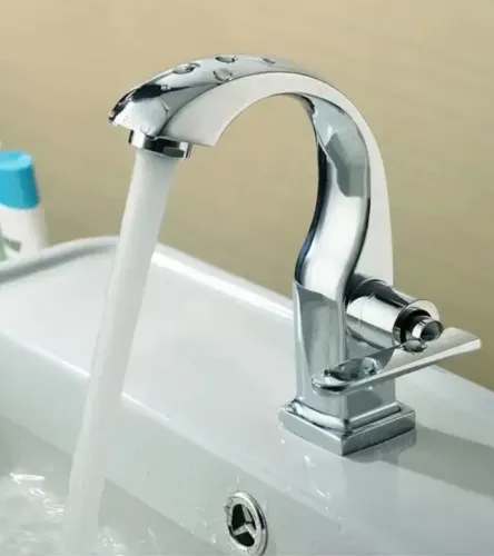 Torneira para Banheiro, Lavatório em Inox - Somente Água Fria - NOVA