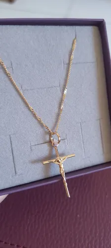 Cordão e pingente com crucifixo Rommanel