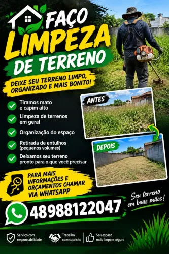 Estou fazendo limpeza em terreno