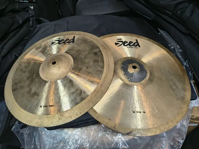 Prato Hi Hat 14" polegadas Seed by Domene B20 chimbal semi novo 