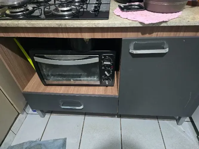 Balcão com cooktop 4 bocas