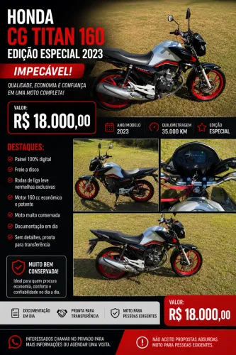 Oportunidade de Honda CG TItan 160 Edição Especial 2023