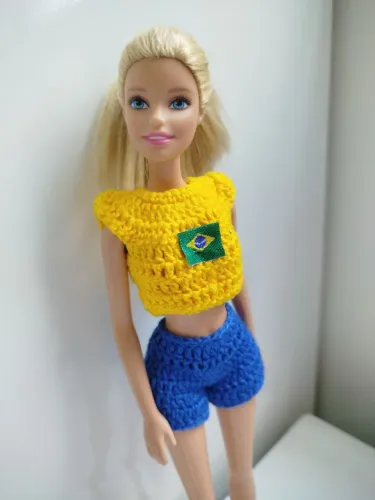 Conjunto Copa do Mundo para Boneca Barbie