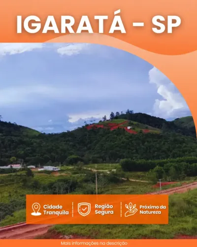 Terrenos em Igaratá com Água e Energia na Frente