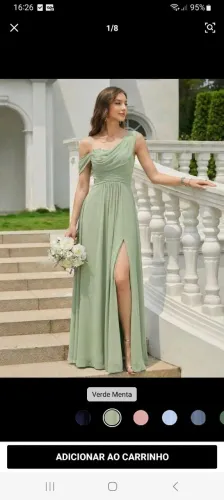 Vestido festa VERDE MENTA