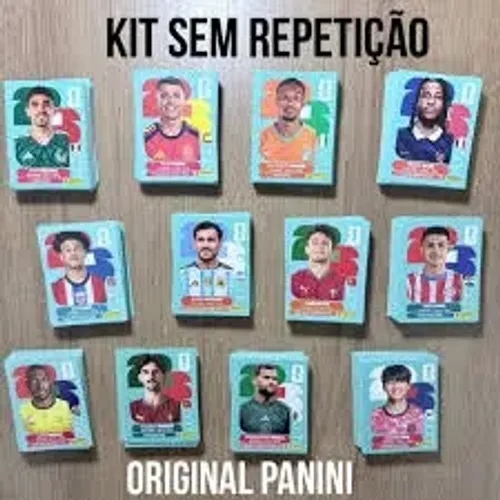 Kit 300 Figurinhas Aleatórias e SEM REPETIÇÃO da Copa do Mundo 2026