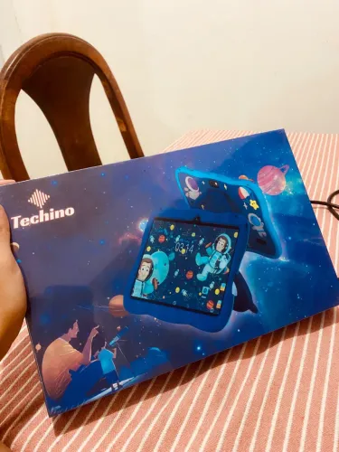 Tablet Infantil Techino 64GB Android Wi-Fi + Acessórios - Novo na Caixa azul