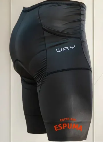 Short Corrida Ciclismo Masculino Com Bolso Bermuda Espuma Pedal Bike