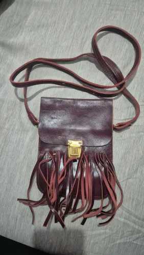 Bolsa de couro transversal