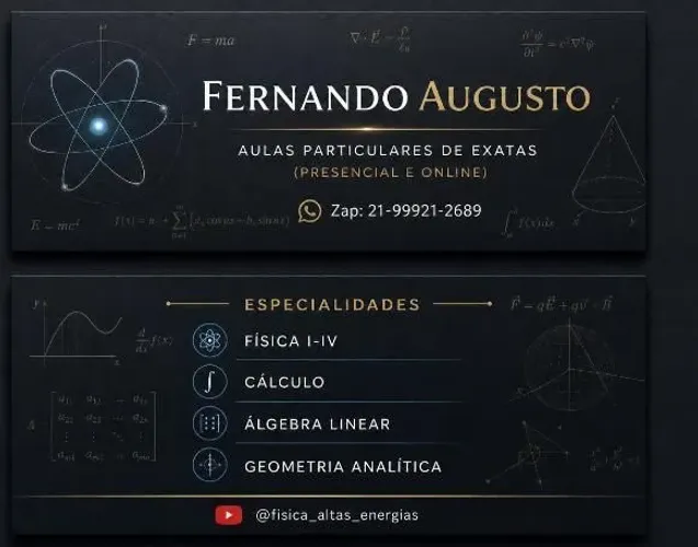 Aulas Particulares de Física, Cálculo, Álgebra Linear e Geometria Analítica