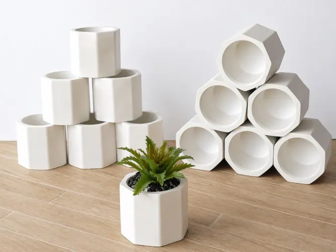 Kit 30 Vasinhos de Gesso para Lembrancinhas Suculentas e Revenda