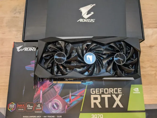 Placa de vídeo RTX 3070 Aorus Master