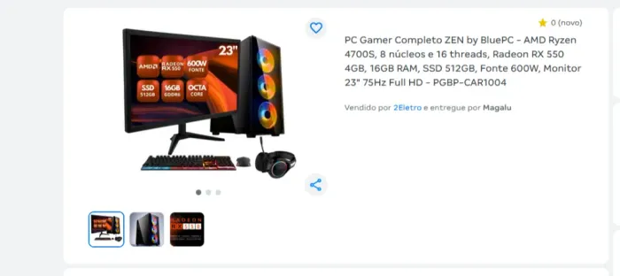 PC Gamer 16 GB de RAM