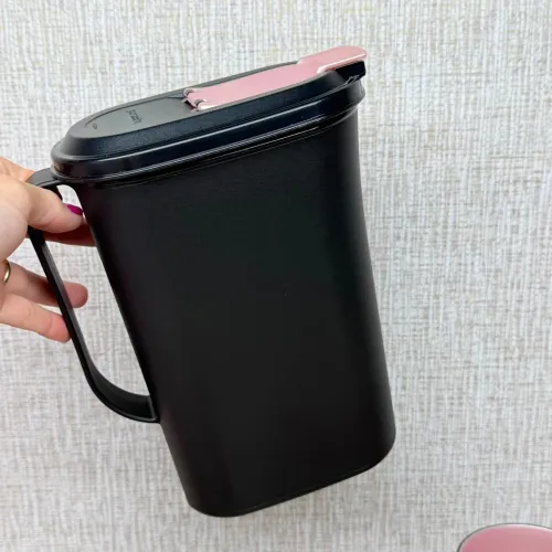 Jarra Tupperware Preta com rosa 1.8L
