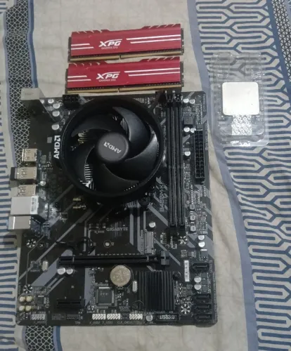 Kit ryzen 5 2600+b450m-k e 16gb ddr4 2400mhz