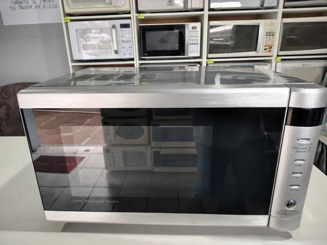 Microondas Fischer Todo Inox 26 Litros Ótimo Estado Garantia 3 Meses Temos Tele Entrega 