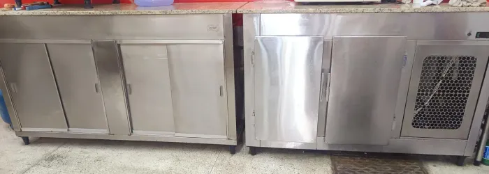BALCÃO INOX GELADO E NEUTRO