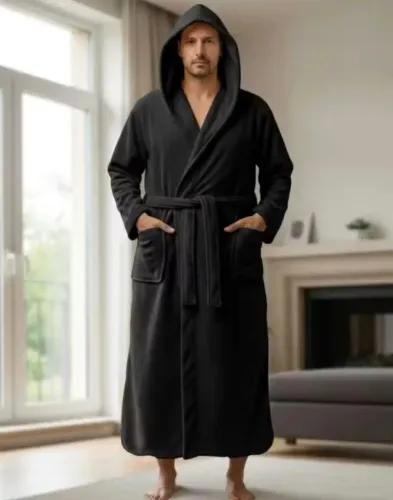 Roupao de inverno com capuz