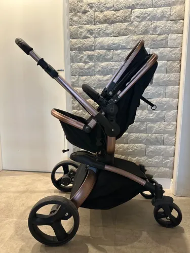 Carrinho de bebê Vulkan Dzieco 360 - PRETO E ROSE