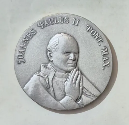 Medalha de prata - Visita do Papa João Paulo II