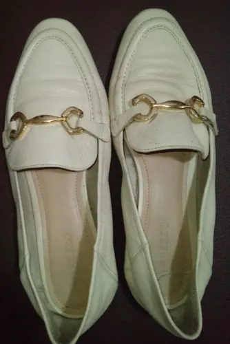 Mocassim couro Arezzo - Nude