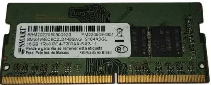 Memoria Smart Ddr4 16gb Notebook Pc4-3200aa 1rx8
