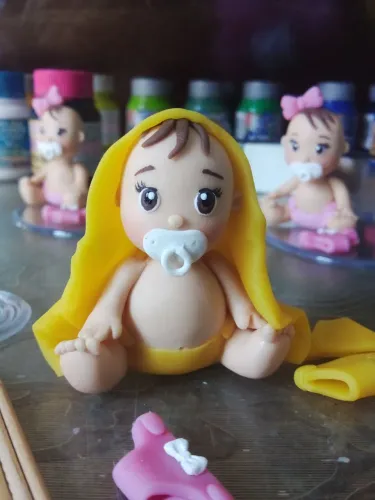 Biscuit bebê miniaturas lembrancinha festa criança batizado chá de bebê