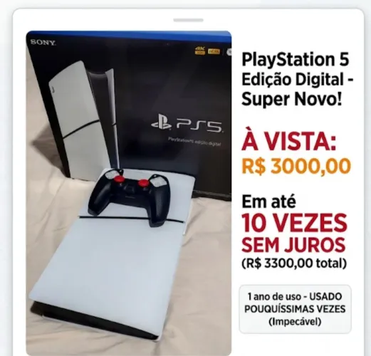 Ps5 slim promoção dois controles 