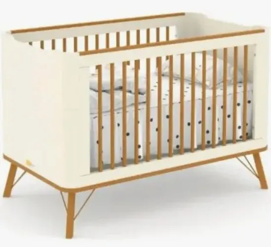 Berço Evolutivo Albi Off White / Eco Wood