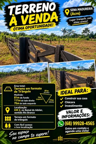 Terreno no KM 2 sentindo Sena Madureira a Rio Branco