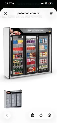 Geladeira Expositor 3 portas 1200 Litros REFRIMATE