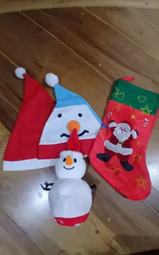 Kit de Natal com pelúcia 2 em 1