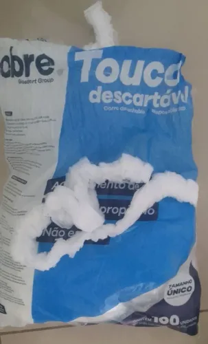 Toca descartavel com elástico