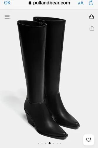 Bota cano alto preta