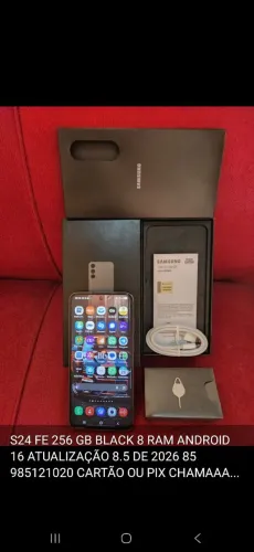 SAMSUNG S24 FE PRETO 256 GB R$1,900 Pix ou Cartão taxa do comprador ZAP * 