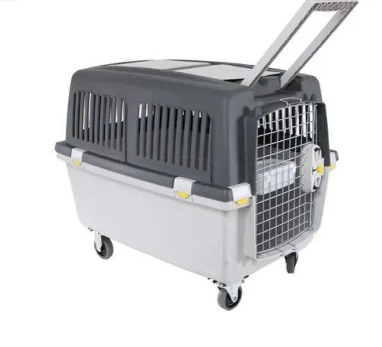 Caixa Transporte Para Pet Cães porte médio Gulliver Nº4 Cinza