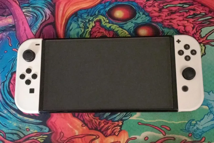 Nintendo Switch OLED Completo + Controle Linyuvo Ergonômico + Capa Zelda