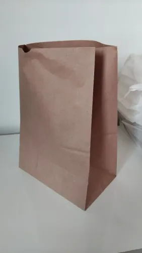 Saco de papel Kraft para delivery 33x24x15cm