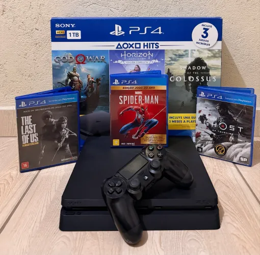 PlayStation 4 slim 1TB com SSD completo zero